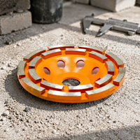Meule diamantée à double rangée de segments de 115 mm, très vendue, pour marbre et granit