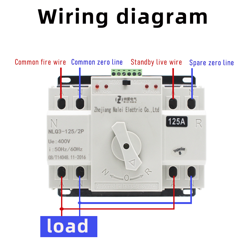 Interruptor De Transferencia Automática De Doble Potencia Controlador Rapido De Circuito De Milisegundos Nlq4 125 4p 100a 220v Para Distribucion De Energia Secundaria