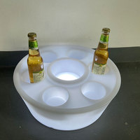 3.5L étanche bain à remous piscine flottant IP65 en plastique plateau en verre à vin Led Bar PE moderne en plastique seau à glace