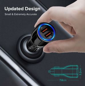 ที่ชาร์จในรถยนต์แบบแม่เหล็ก QC3.0 ชาร์จเร็ว พร้อมพอร์ต Type-C และ USB 2 พอร์ต กำลังไฟ 15W-30W สำหรับโทรศัพท์และแล็ปท็อป ผ่านช่องจุดบุหรี่ - Product Image 2