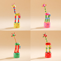 Boneka Jerapah Badut Kayu Goyang, Mainan Edukasi Hadiah Anak TK, Grosir Custom