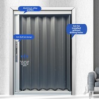 Porte coulissante pliable en aluminium à lattes, anti-effraction, minimaliste, pour salon, vente en gros