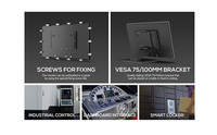 Moniteur tactile industriel haute luminosité, écran LCD étanche IP65, 7-27 pouces, moniteur tactile PCAP pour HMI extérieur