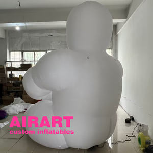 Sculpture d'art gonflable Homme gras, conception d'usine Ballon gonflable Homme blanc pour la décoration de musée d'art - Product Image 4