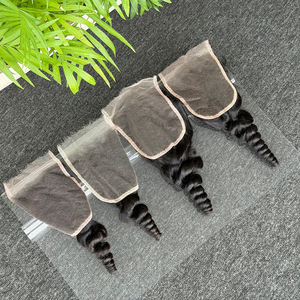 Cheveux humains vierges brésiliens 100% naturels de 20 pouces, closure en dentelle HD 5x5, ondulations profondes souples, coiffure flexible, vente chaude - Product Image 6