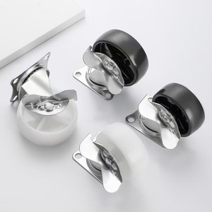 Rueda giratoria de PP para muebles con freno, montaje en placa de 1 a 3 pulgadas para estantes y muebles - Product Image 2
