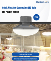 Ampoule LED Hontech DC48V 1W/2W pour cage à volailles, câble plat, installation flexible