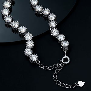 ขายส่งกำไลเทนนิสโมอิสซาไนต์ GRA เงินแท้ 925 ชุบทองคำขาว 14K 18K สี D ปรับขนาดได้ เหมาะสำหรับเป็นของขวัญในงานปาร์ตี้ สำหรับทุกเพศ - Product Image 2