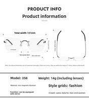 Lunettes sans monture en titane sans magnétique Structure sans vis Prescription irrégulière minimaliste Logo personnalisé en gros