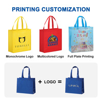 Sac de courses pliable et réutilisable en PP non tissé, grand format 45*35h*12cm, vierge et recyclé, avec logo personnalisé pour transporter vos achats
