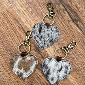 Nouveauté : Porte-clés en cuir de vachette motif léopard – Élégants porte-clés en cuir véritable - Product Image 1