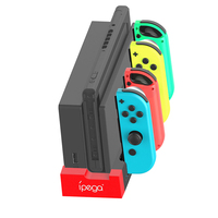 Base de Carga 4 en 1 con Indicador LED IPega PG-9186 con USB 2.0 para Controles de Nintendo Switch