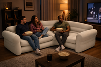 Canapé gonflable modulaire, mobilier pneumatique portable pour la maison, le salon, l'hôtel, la salle de séjour, conception OEM personnalisée