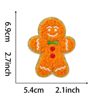 Patchs en chenille personnalisés de Noël en gros, appliques à paillettes thermocollantes pour vêtements d'enfants, pulls et sacs