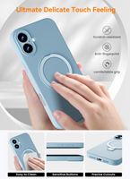 Sensation de peau douce Silicone liquide porte-anneau magnétique caméra Pack complet étui de téléphone portable pour iPhone 16 Plus 15 14 13 Pro Max