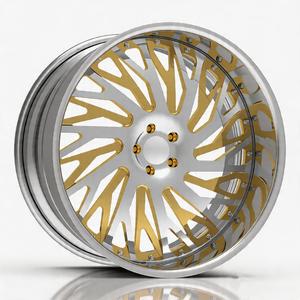 <span class=keywords><strong>Jantes</strong></span> forgées légères 6061 T6, 2 pièces, sur mesure, 20, 22, 24, 26, 28, 30 pouces, 5x112, 5x1143, 5x120, 5x127, 6x1397, lèvres chromées, style Biaforca - Product Image 1