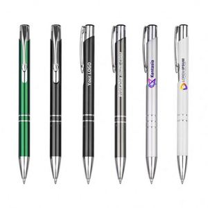 Bolígrafos de Gel de Aluminio Metálico de Lujo con Logotipo Personalizado al por Mayor, Bolígrafos de Punta Redonda con Tinta Azul para Regalos Promocionales con Publicidad Personalizada - Product Image 2