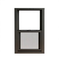 Ventana manual elevable de 50 pulgadas con herrajes personalizados para baño, con sistema de puerta y ventana insonorizado de aleación de aluminio moderna.