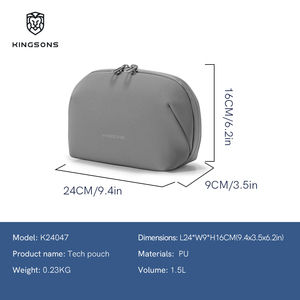 Kingsons, bolsa tecnológica de fábrica personalizada, accesorios portátiles, organizador de cables de almacenamiento, cremallera, transporte - Product Image 4