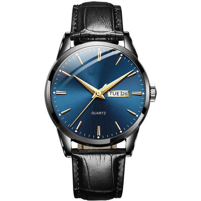 2023 New Arrivals 50 PCS Customized Factory Good Price Leather Watch Fashion Luminous Classic Quartz Men's Waterproof Watch