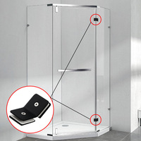 Clip de cloison en verre à bouche de poisson en acier inoxydable garde-corps de protection à 180 degrés pour accessoires de rampe de porte de chambre à coucher