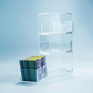 Hot Selling for Modern Clear Design Acrylic 3-Tier <b>Magic</b> the Gathering for Proxy Card Storage Stand - Product Image 2