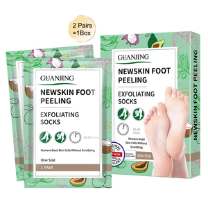 <span class=keywords><strong>Masque</strong></span> exfoliant pour les <span class=keywords><strong>pieds</strong></span> à base de plantes biologiques Guanjing, 2 pièces, <span class=keywords><strong>gommage</strong></span> hydratant, élimine les cellules mortes, pour femmes, approvisionnement OEM - Product Image 1