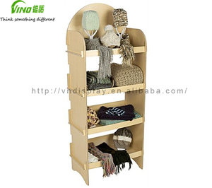 Vino Oak Double-Sided Heavy Duty Knock-down Customizable Storage <b>Racks</b> Shelving Units Paint Stain Receptive Wood Supermarket - Product Image 3