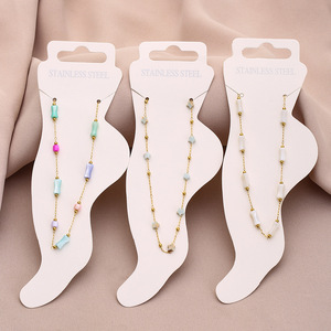 Vente chaude mode d'été polyvalent Couple chaîne de <span class=keywords><strong>cheville</strong></span> en acier inoxydable, chaîne de <span class=keywords><strong>cheville</strong></span> en forme d'étoile sentiment haut de gamme pour filles - Product Image 2