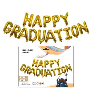 Graduation Season Happy graduation Film d'aluminium ballon grosses têtes ensemble atmosphère décoration ballons de graduation