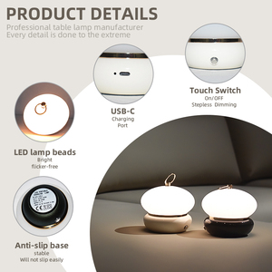 Xách Tay Có Thể Sạc Lại Sang Trọng Hiện Đại Trang Trí Nội Thất Nhà Hàng Tâm Trạng Ánh Sáng Đèn Cho Nhà Bếp Ăn Môi Trường Xung Quanh Ánh Sáng - Product Image 6