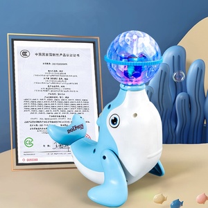 Novedades, Juguetes Sensoriales Divertidos para Bebés, Juguete Eléctrico Giratorio con Música y Luz, Juguetes de Delfines para Bebés - Product Image 6
