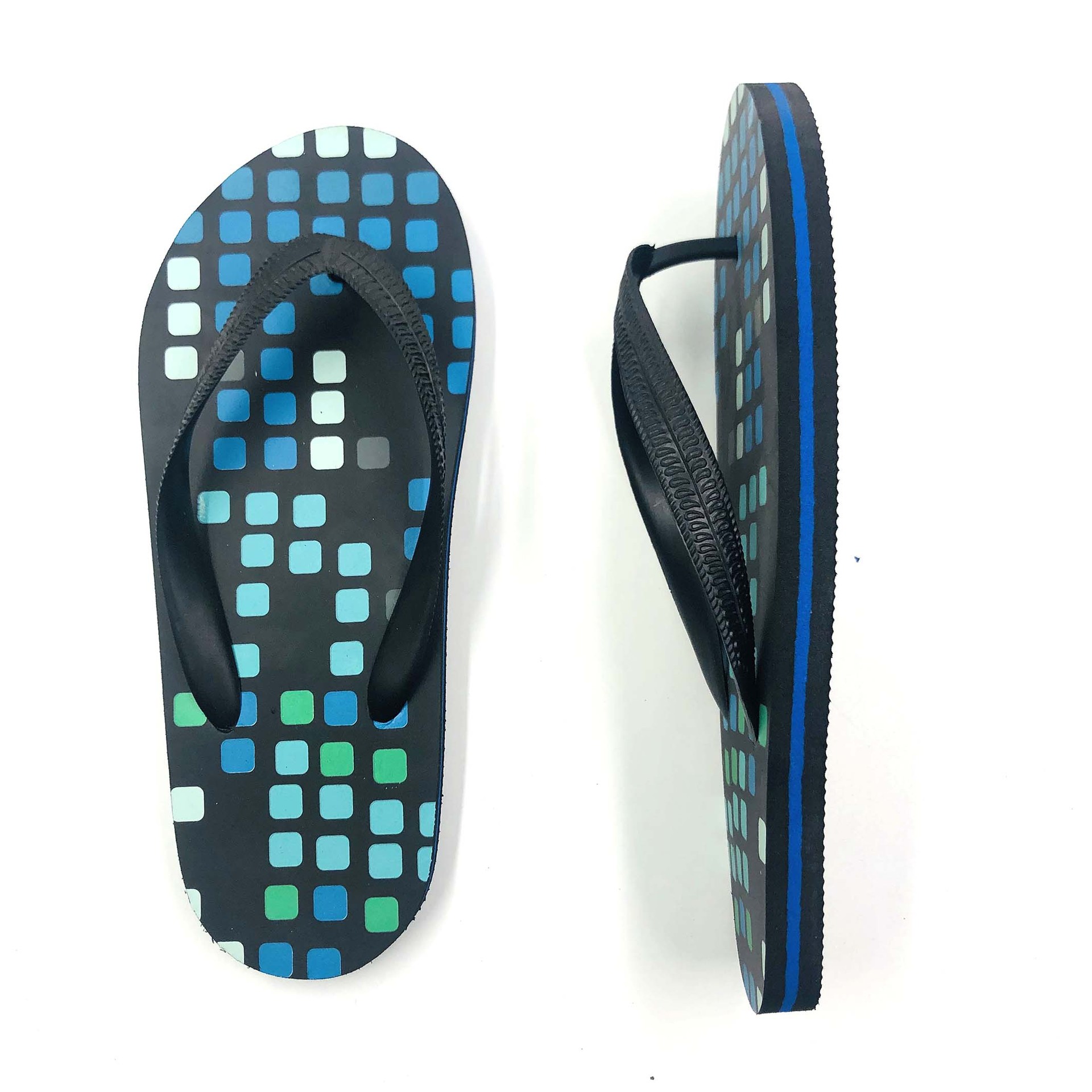 Wholesale Hot Flops Custom Logo Rubber EVA Filp Flops Beach Slippers Men