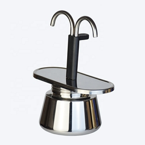 Venta al por mayor 2 Tazas Moka Pot Set <span class=keywords><strong>Fuego</strong></span> Inducción Portátil Antiguo Espresso Acero Inoxidable <span class=keywords><strong>Cafetera</strong></span> Comercial - Product Image 1