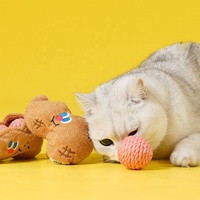 Jouet à mâcher interactif en forme d'arachide en corde de chanvre résistant aux morsures pour chats, vêtements et accessoires pour animaux de compagnie