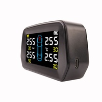 Capteur Tpms universel solaire USB voiture TPMS batterie longue durée affichage pression des pneus moniteur de température