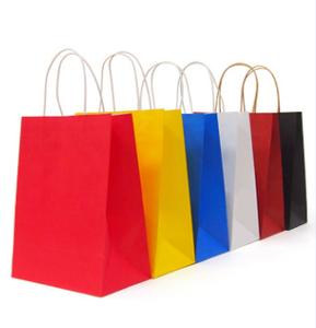 Sacs d'emballage pharmaceutiques en papier kraft biodégradable recyclable avec logo personnalisé imprimé, poignée en corde de coton, offset - Product Image 3