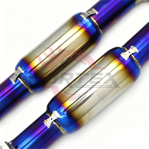 ท่อไอเสีย Vortex Burnt Blue Titanium สำหรับ BMW M3 E90 E92 E93 S65 4.0L V8 ปี 2007-2013 แบบ Pie-cut Racing X-Pipe Muffler Catback Kit - Product Image 3