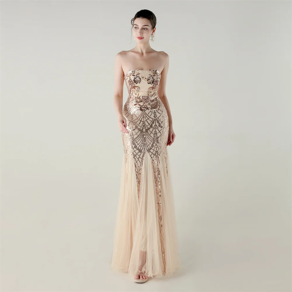 evening dresses strapless long