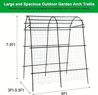 Arche de jardin en acier inoxydable épaissi, imperméable, 7 pieds de haut, pour plantes grimpantes, tunnel pour vigne, respectueux de l'environnement