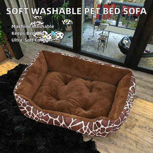 Lüks Yıkanabilir Çevre Dostu Kadife Katlanabilir Köpek ve Kedi Yatağı Kanepe Minderi Sağlam Su Geçirmez Taban Yumuşak Sıcak Evcil Hayvan Yatağı - Product Image 3