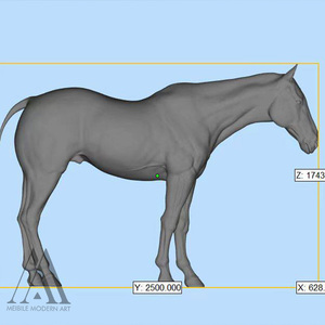 Grande statue de cheval animatronique réaliste, décoration de mariage de luxe, accessoire animal mobile, modèle d'événement avec fourrure réaliste - Product Image 6