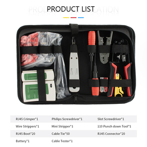 ชุดเครื่องมือซ่อมแซมเครือข่ายแลน UTP พร้อมที่ปอกสายไฟและไขควง พร้อมเครื่องทดสอบแลนสำหรับช่างเทคนิคเครือข่าย - Product Image 5
