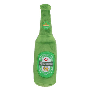 Giocattolo per Cani di Alta Qualità a Forma di Bottiglia di Birra con Suono, Giocattolo Interattivo in Peluche da Masticare - Product Image 5