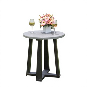 Handmade Eco-Friendly Modern Minimalist <b>Foldable</b> Lightweight Coffee <b>Table</b> Durable Wood <b>Leg</b> Concrete Top Living Room Furniture - Product Image 1