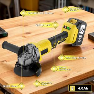 Best 21V Battery Cordless Brushless <b>Set</b> With Drill Impact Wrench Angle & Hammer OEM Support 4-piece <b>Set</b> Brushless Drill <b>Tools</b> Co - Product Image 4