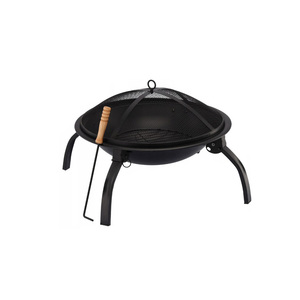 Factory Supply <strong>Folding</strong> Backyard Camping Grates Over Fire Pit Firewood Round Steel Kingjoy <strong>Firepit</strong> - Product Image 2