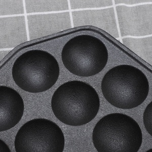 Hot Sale 14 Holes Takoyaki <b>Pan</b> Nonstick Cast Iron Octopus Meat Balls Mold Maker with Detachable <b>Handle</b> for Home Pancake Baking - Product Image 2