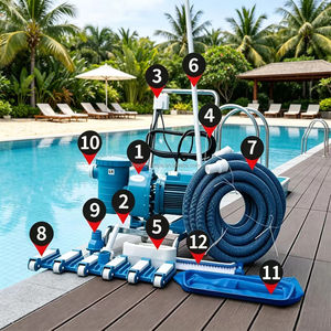 Kit d'aspirateur pour <span class=keywords><strong>piscine</strong></span> 5HP 3750W 1500 ㎡   Machine d'aspiration manuelle avec pompe et accessoires - Product Image 2