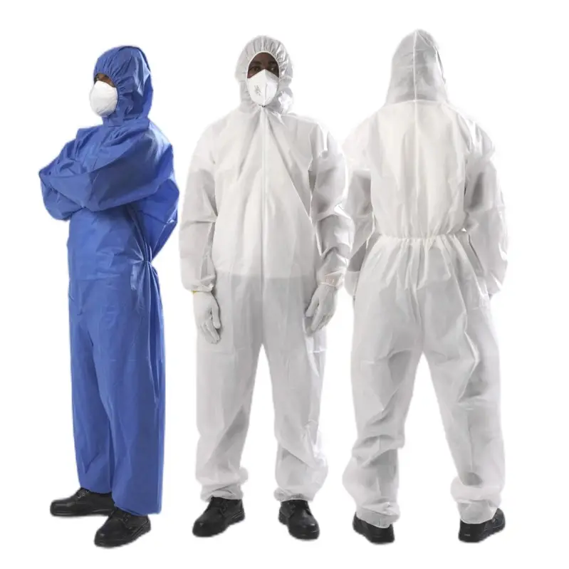 Disposable Protective PPE Coverall Kit with Hood Basic SMS Coverall